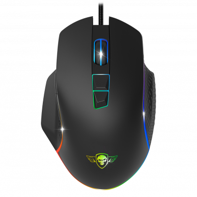 Souris sans fil blanche, RGB Trou de souris lumineuse Macro Programmation  Gaming Mouse 6 touches pour éteindre la lumière