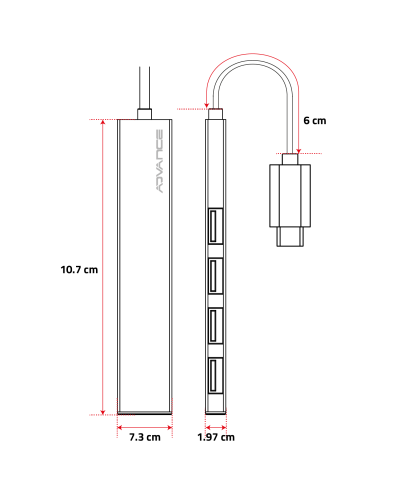 XPAND SMART USB-C / HUB 4 x USB 3.0