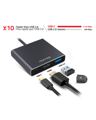 XPAND SMART USB-C / HUB 3 en 1