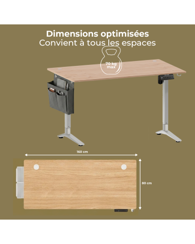 FLEXDESK LIGHT OAK 160