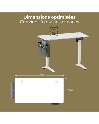FLEXDESK LIGHT WHITE 140